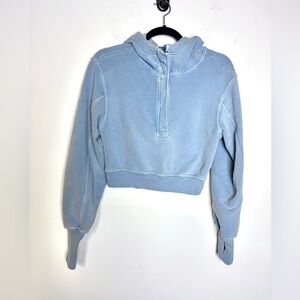 FP Movement Half Zip Crop Hoodie Blue S